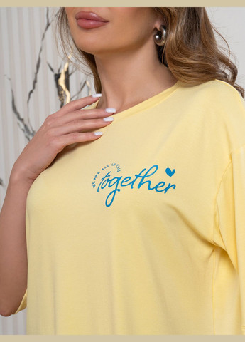 Желтая летняя футболки ISSA PLUS 14546