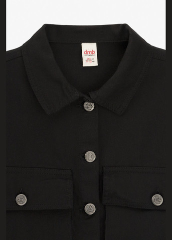 Черная летняя куртка джинсовая для девочки m0565 140 см черный shop (2000990928603) DMB