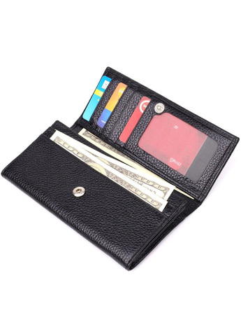 Классический женский кошелек из натуральной кожи 20872_1 Черный Canpellini (362971714)