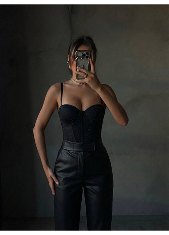 Брюки-палаццо з еко-шкіри на флісі з коригуючим поясом — ЗАМІРИ В ОПИСІ DK/DL Мода без кордонів (372898283)