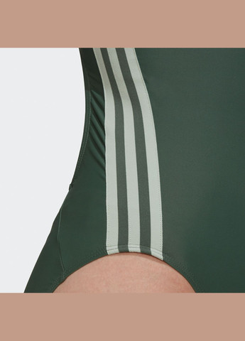 Зеленый купальник слитный adidas Sh3.ro Classic 3-Stripes
