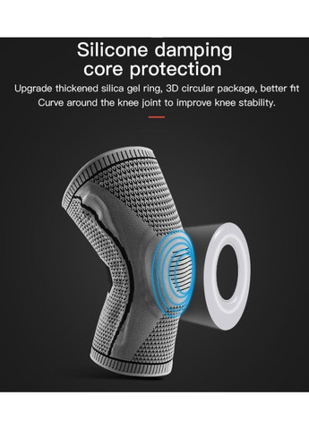 Наколінник ортопедичний з силіконовим гелевим кільцем для фіксації коліна для спорту та реабілітації White No Brand (361152150)