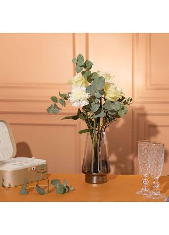 Ваза декоративна Flower Season в стилі Ар-деко 30 см сіра HP-10-1 No Brand (358885694)