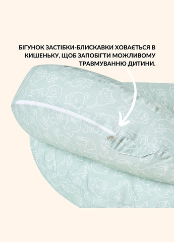 Подушка для годування 60х70х16 - Диванчик котики м'ята IDEIA (333656801)