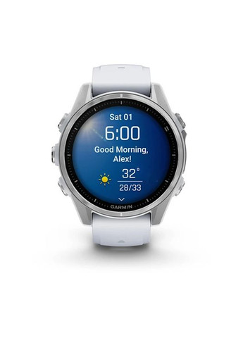Смарт-годинник Fenix 8 43mm AMOLED Silver with Whitestone Silicone (010-02903-06) Garmin (360401341)