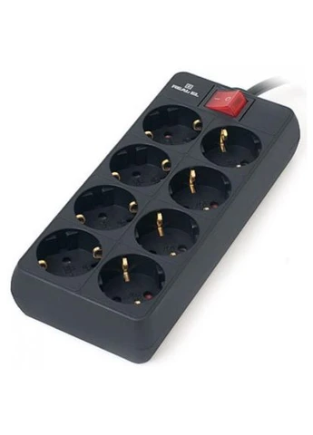 Мережевий фільтр живлення RS-8 PROTECT, 1.8m, black (EL122300021) Real-El REAL-EL RS-8 PROTECT, 1.8m, black (400050476)