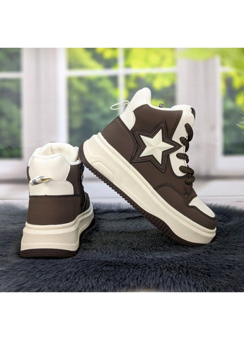 Коричневые повседневные осенние ботинки детские для девочки демисезонные Clibee