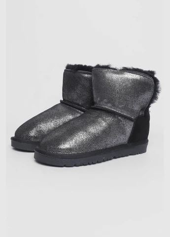 Угги женские искусственная замша черного цвета на меху Let's Shop (302672217)