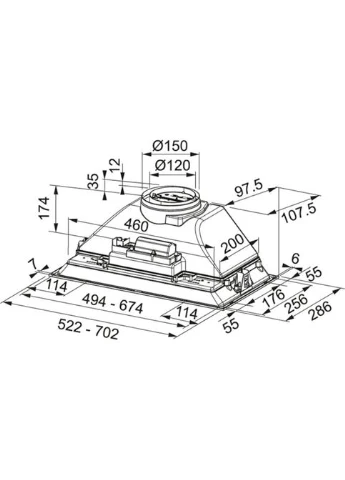 Вытяжка Inca Smart FBI 705 XS HCS (305.0599.510) FRANKE (401264001)