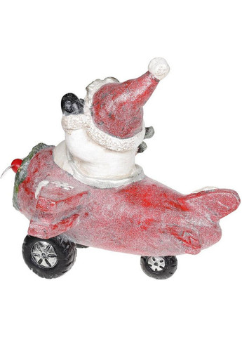 Декор «снеговик в красном самолете» с led подсветкой, керамика Bona (282585896)