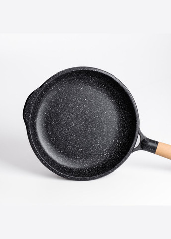 Алюмінієва сковорода 1,5 л, мармурове антипригарне покриття Ø 26 см, товсте дно чорний HP-4-419B MGC (306849258)