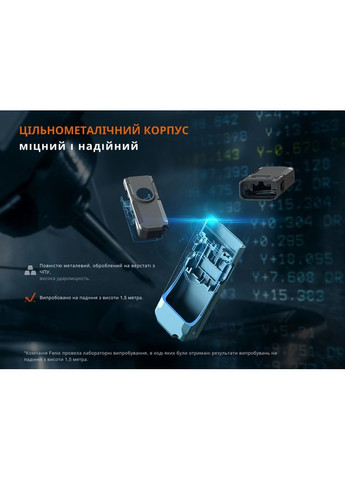 Ліхтар наключний E06R, чорно-коричневий | Лімітована серія Fenix (363318382)