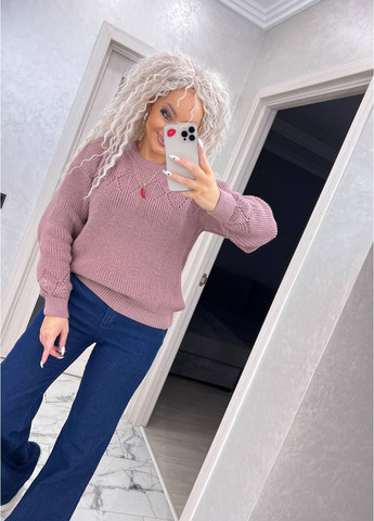 Пудровый демисезонный женский свитер джемпер No Brand