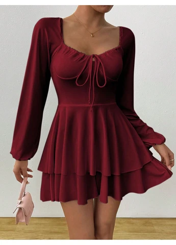 Комбінезон SHEIN однотонний бордовий
