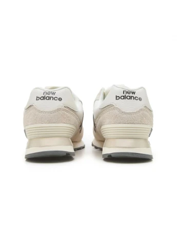 Кросівки 574 Beige White v2 New Balance 13213 бежеві демісезони (387612638)