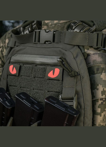 Нашивка Tiger Eyes Laser Cut (пара) Ranger Green/Red/GID M-TAC (315047366)