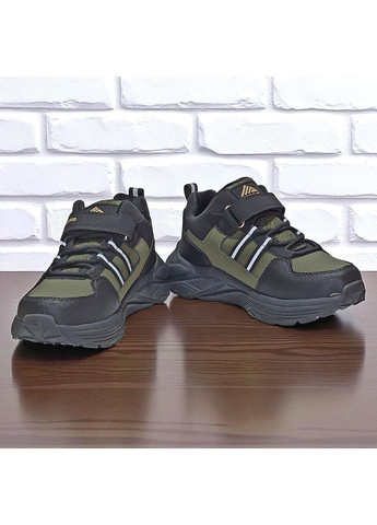 Хакі утеплені демісезонні кросівки ппідліткові хайтопи на флісі на липучках для хлопчика підлітка Tom.M