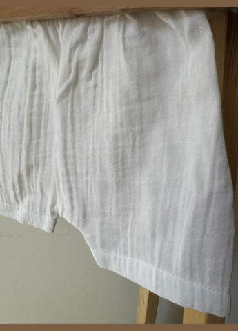 Белый летний костюм рубашка и шорты муслин с шортами No Brand Костюм