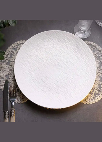 Тарелка сервировочная фарфоровая круглая 30 см белая HP-7-722 Yiwu (370707802)