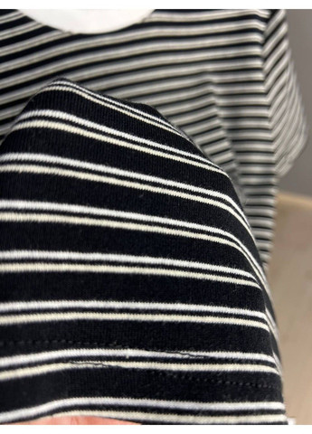Футболка жіноча A-N 25189 в смужку базова модель середня довжина one size No Brand - (322563577)