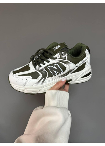 КРОСІВКИ ЖІНОЧІ NEW BALANCE 530 KHAKI WHITE НЬЮ БЕЛАНС 530 No Brand білі демісезони (369391318)