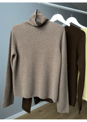 Кофейный зимний шерстяной свитер, женский гольф, теплый свитер, женский свитер No Brand