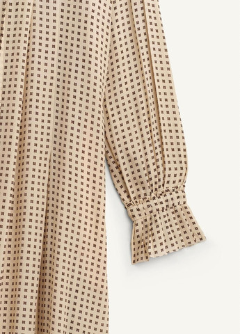 Комбинированное платье Zara в горошек