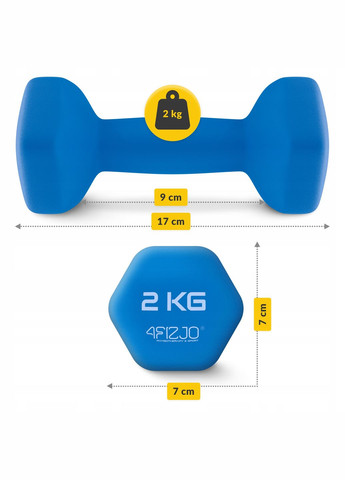 Набор гантелей виниловых Classic 7 кг со стойкой () 4FIZJO P-5905973403221 (342758149)