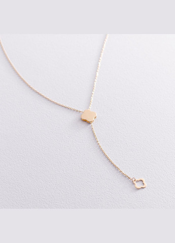 Кольє Клевер в жовтому золоті кол01905 45 Oniks (264022380)