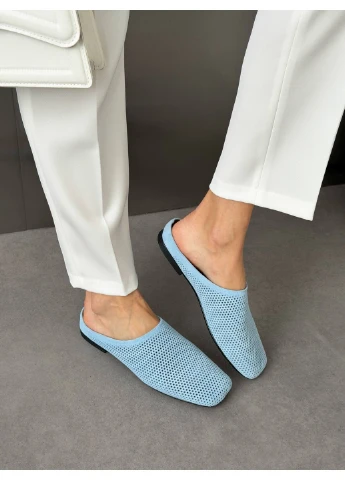Голубые женские мюли No Brand