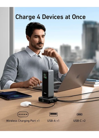 Сетевое зарядное устройство Anker A-1902-311 Prime 100W, 2xUSB-C, 1xUSB-A, Pogo pin Black None (403331236)