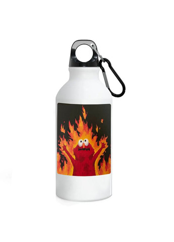 Фляга (пляшка) для води з карабіном 500 мл Металева (Туристична, Для кемпінгу, Для спорту) #191 500 мл Білий No Brand (323639281)