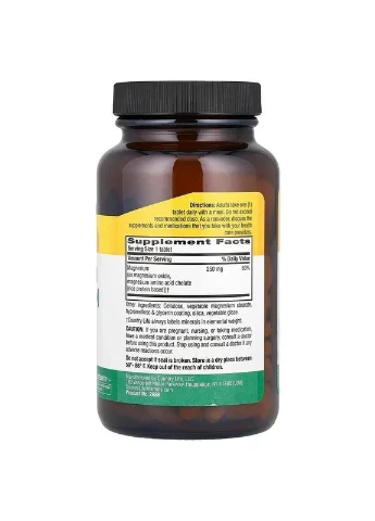 Магній хелат Chelated Magnesium 250 мг 180 таблеток Country Life (377990751)