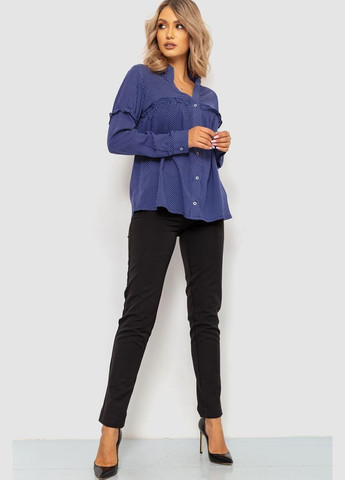 Синяя блуза женская в горох Fashion