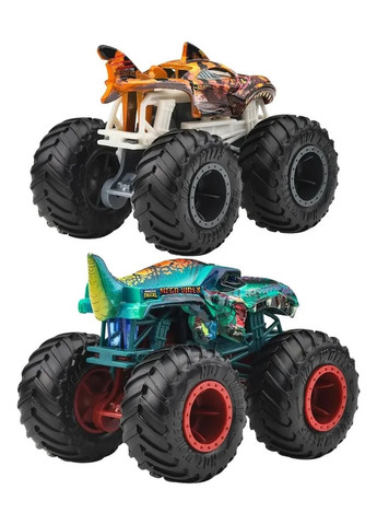 Подарунковий набір 2 монстр-траки - акула та динозавр Great Bite vs Rageasaur Hot Wheels (370300083)