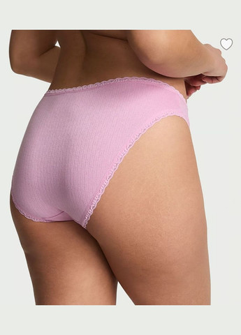 Трусики розовые хлопчатобумажные бикини Victoria's Secret бікіні (337168951)