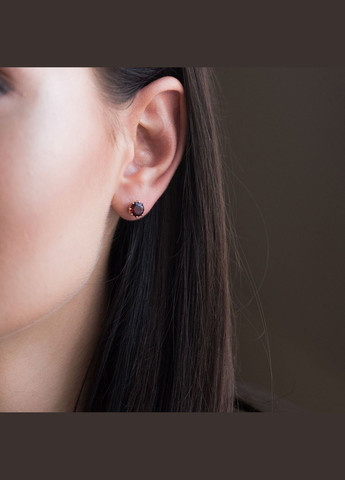 Золоті сережки-пусети з піропом с06307 Oniks (264023181)