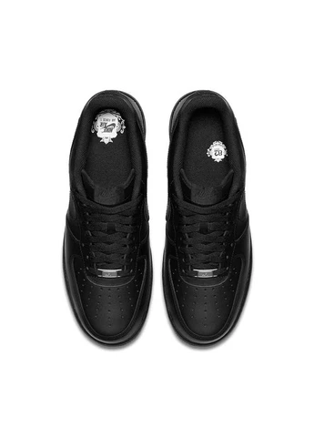 Черные демисезонные кроссовки мужские nike air force 1 07 black premium найк аир форс 1 черные No Brand