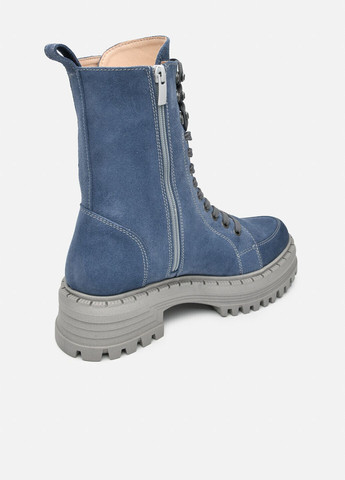 Високі зимові замшеві черевики голубого кольору зі шнурівкою, блискавкою та високою підошвою (відшив 3 дні) Paradize (371137290)