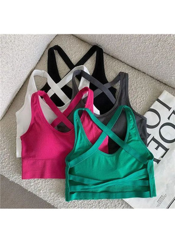 Топ Silva жіночно і спортивно, Топ в рубчик з чашечками пушап та декоратовною спинкою No Brand Топ Silva спортивний чорний (360428837)