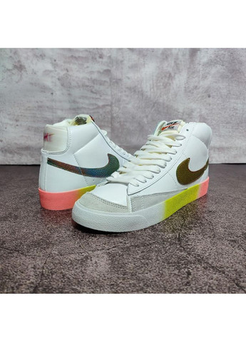 КРОССОВКИ ЖЕНСКИЕ NIKE BLAZER MID 77 MULTICOLOR НАЙК БЛЕЙЗЕР No Brand белые демисезоны (368867402)