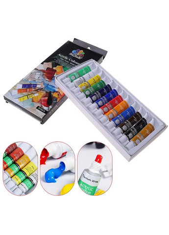 Художні акрилові фарби BeiJiaEr набір 12 кольорів по 12 ml Worison (322650369)