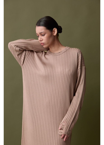 Бежевое платье ragged Merge