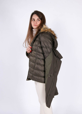Оливковий (хакі) демісезонний Пуховик Rena Marx