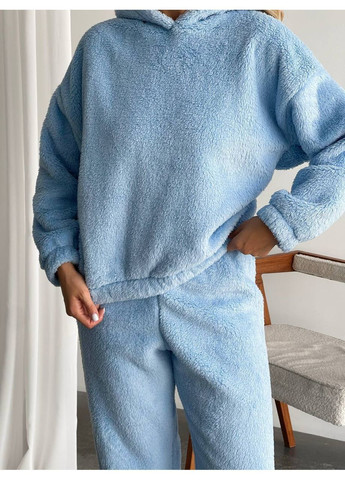 Голубая женский махровый домашний костюм Osoblyva