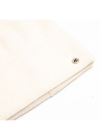 Шапка бини женская ангора бежевая ISABELLA LuckyLOOK 263-710 (322791432)