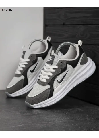 Черные летние кроссовки nike racer dark gray найк рейсер No Brand