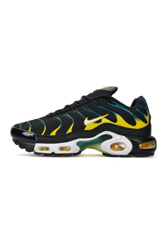 Комбіновані кросівки чоловічі black teal yellow демісезон No Brand Air Max Plus Tn