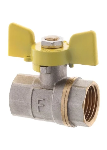 Кран шаровый PL 1/2" ГГМ газ art. 602 с латунным шаром для газоснабжения Ferro (398851756)