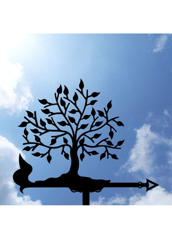 Флюгер Дерево из металла 2 мм, флюгер на крышу No Brand (368896675)